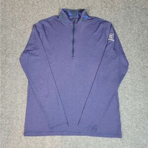 Greyson X Graig Ranch Golf Men’s Size L Guide Sport 1/4 Zip Camo Blue Pullover